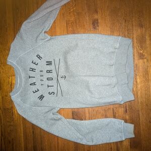 flag nor fail Gray "Weather Your Storm" Crewneck Sweatshirt